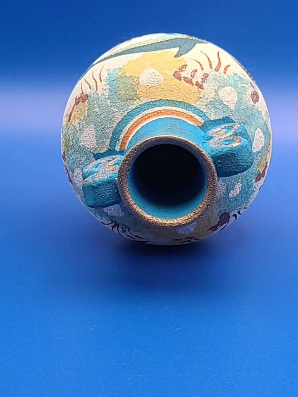 Minoan Greek Pottery Style Modern Dolphin Sea Life Amphora Vase 5